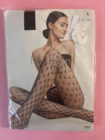 Netzstrumpfhose Fashion by Migros, Grösse L, Schwarz