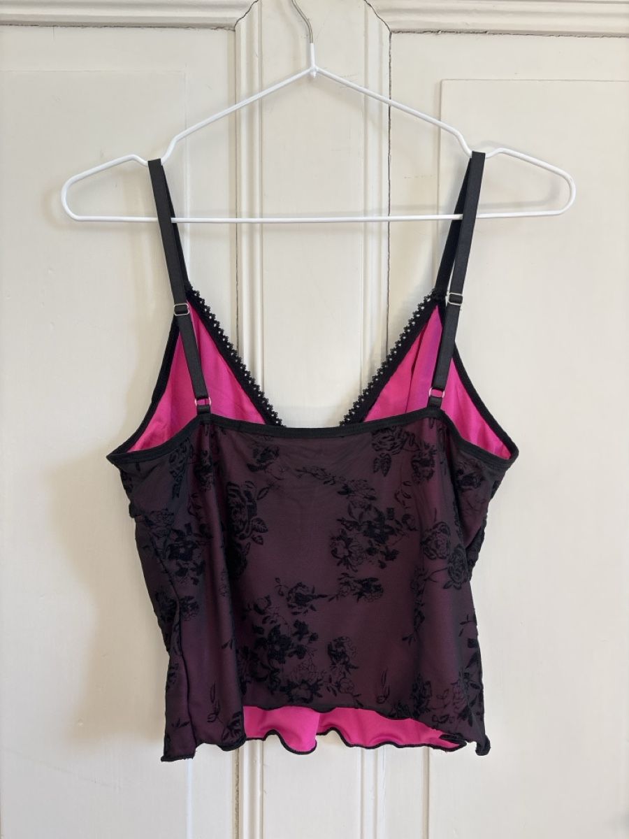 Shein Top: Shein Dark Floral Mesh Cami Top - Size S – Nuovo (secondo la descrizione) da Zollikon venduto da ely.p 2