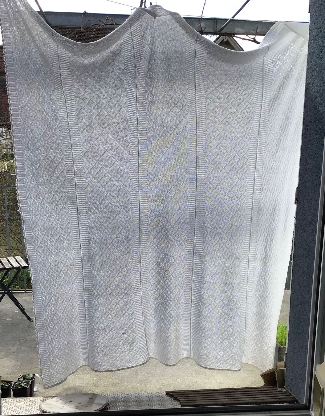 Coperte: Decke, Baumwolle, Handarbeit, gestrickt – Usato da Lenzburg venduto da dbr_hf8w 1
