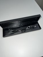Rhomberg Armband, Silber und Schwarz, Neuwertig
