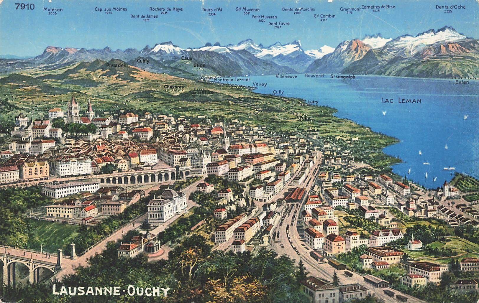 Cartoline postali: Lausanne ouchy – Usato da Biasca venduto da Blenio71