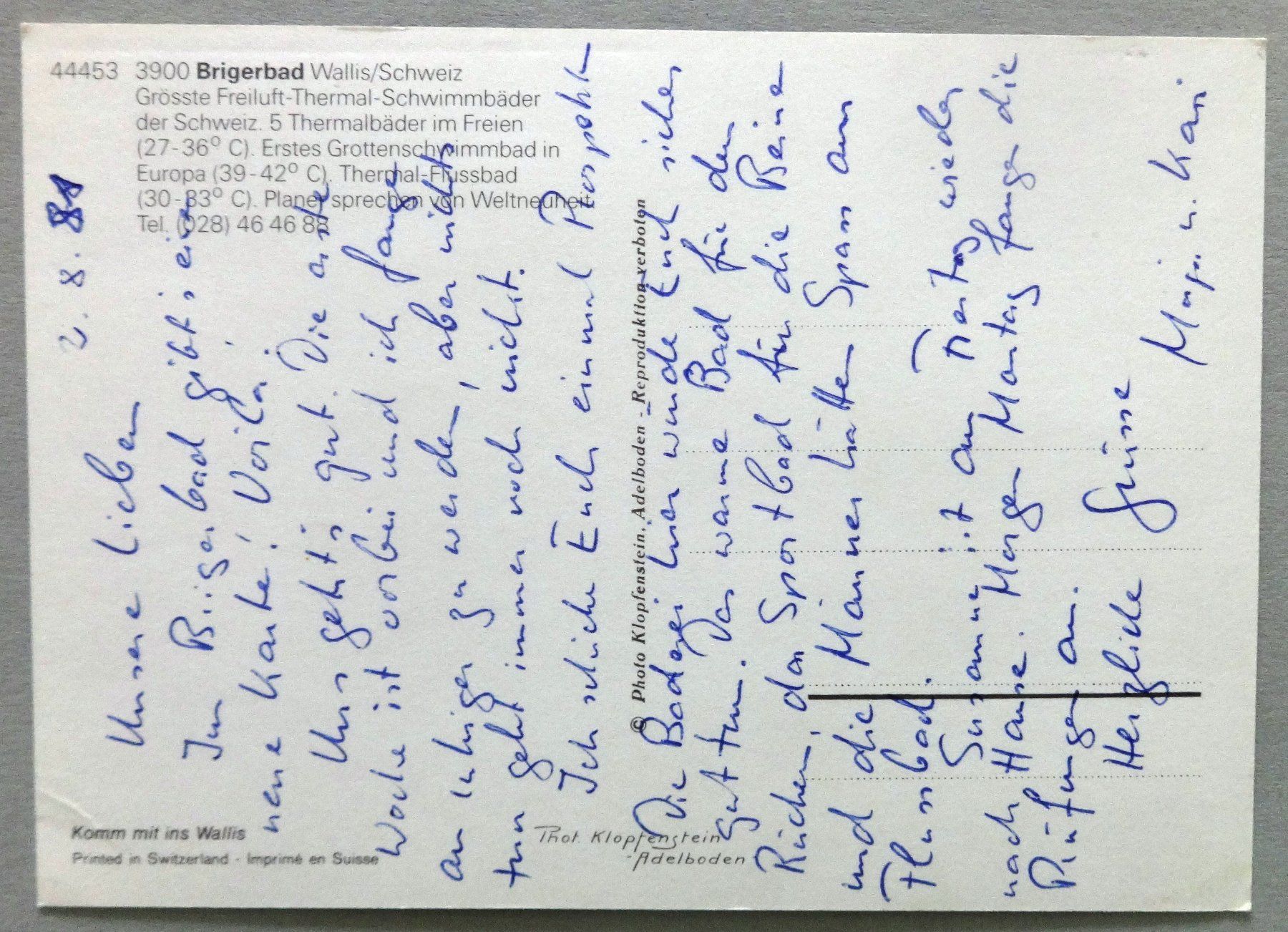 Cartes postales: Thermalbad Brigerbad – Défectueux à Fétigny par Billy2miny 1