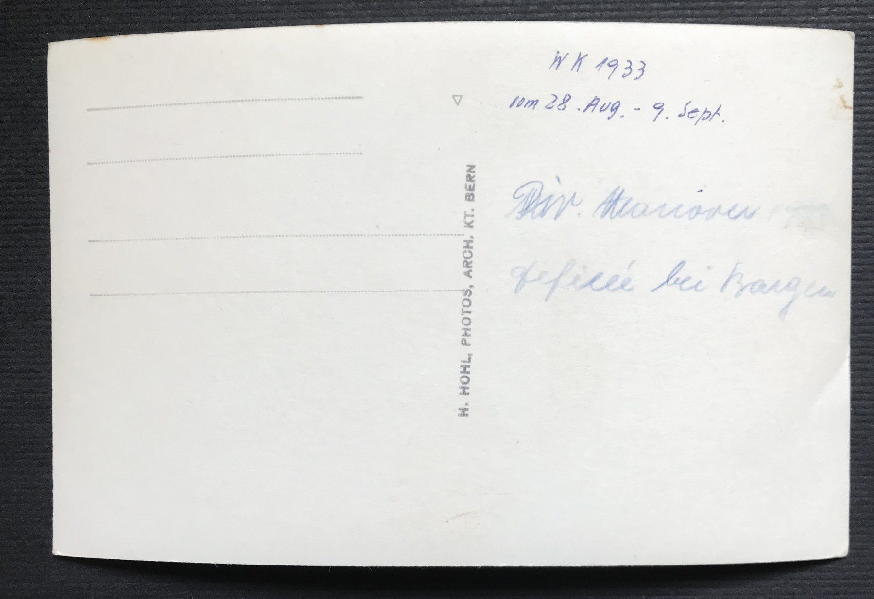 Cartoline postali: ALTE ANSICHTSKARTE SCHWEIZER DEVILLE 1933 – Usato da Ostermundigen venduto da Heavenmaus75 1