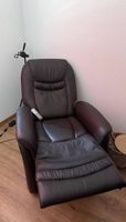 Elektrischer Relaxsessel Leder braun gebraucht