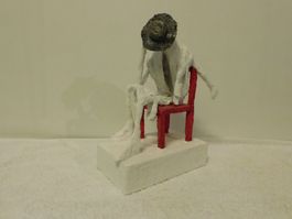 Skulptur "Der Denker", Gips, Handarbeit, Unikat