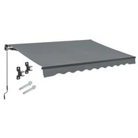 Gelenkarmmarkise mit Kurbel 400x300 cm Grau