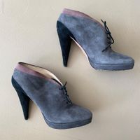 PRADA Velours Leder Stiefeletten