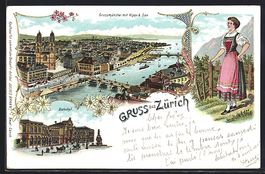Litho Zürich, Bahnhof, Grossmünster mi