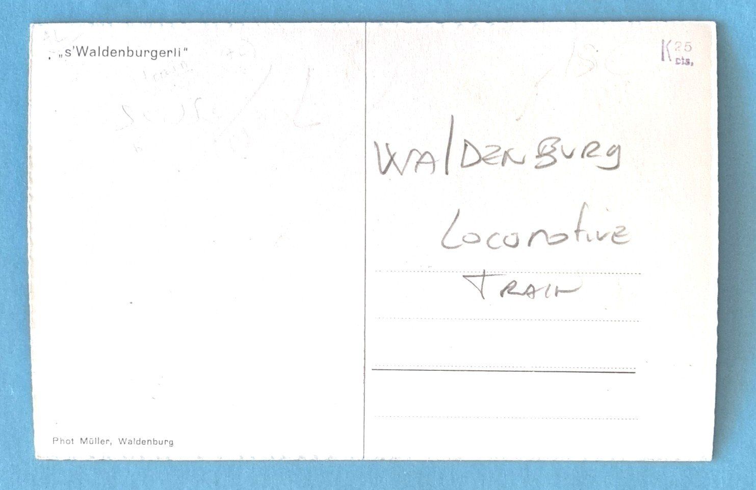 Cartoline postali: Waldenburg - Eisenbahn - Dampflok - Lokomitivführer – Usato da Rothrist venduto da RROENK 2