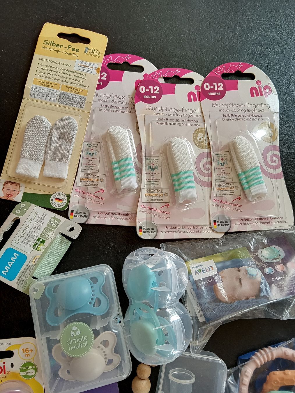 Nuggis & Nuggiketten: Nuggi/Sauger/Kette/Zahnputzfinger Set – Neu (gemäss Beschreibung) aus Rehetobel von Modi98 1