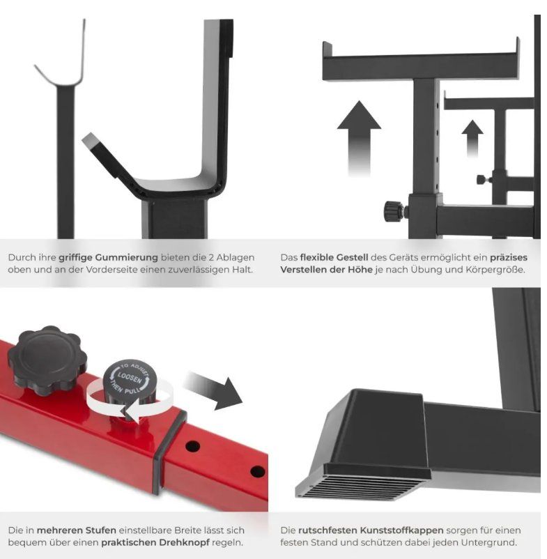 Hometrainer: Tectake Squat Rack "Creed" – Verstellbare Hantelablage – Gebraucht aus Regensdorf von Githa 3