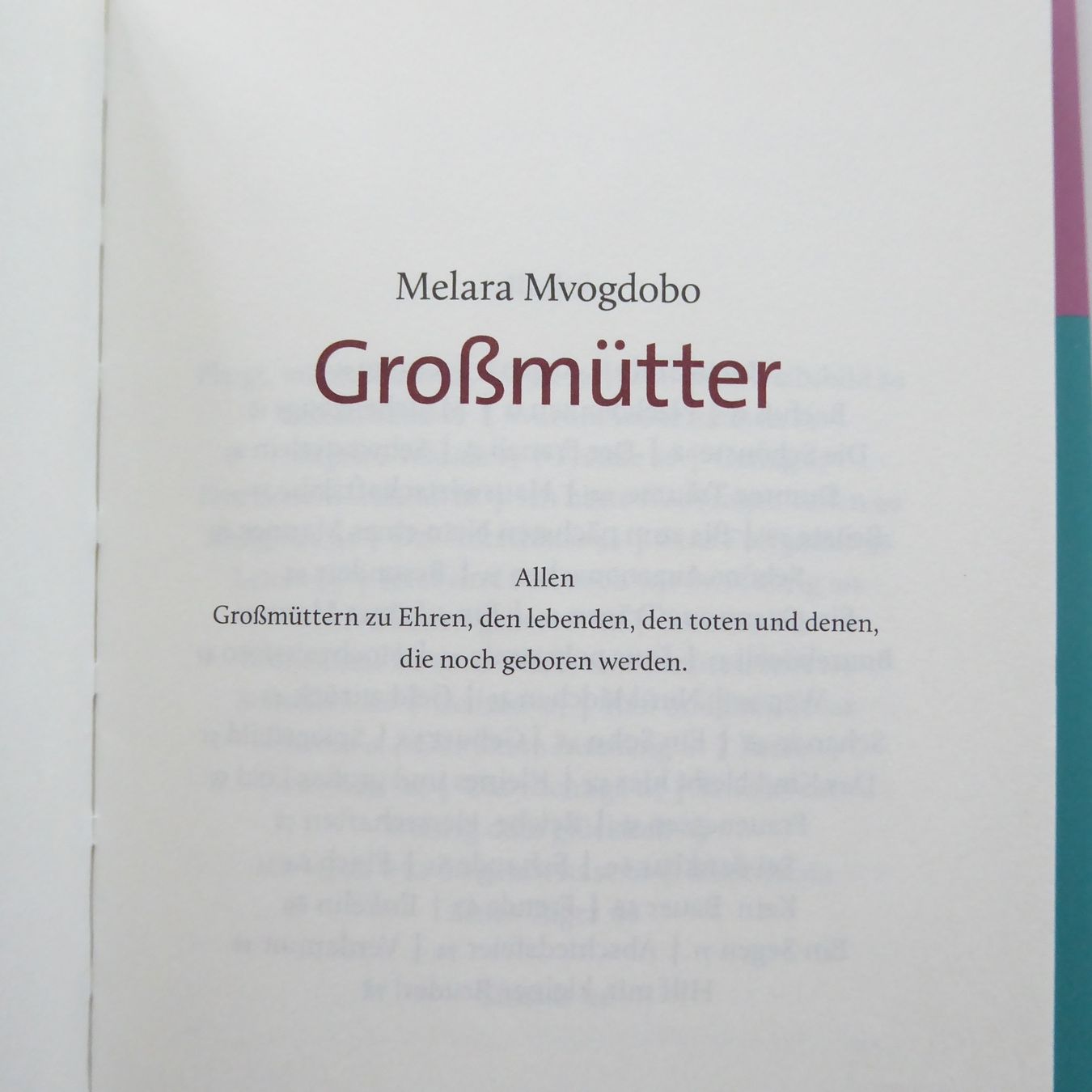 Libri: Grossmütter - Melara Mvogdobo – Usato da Basel venduto da Kunterbunt12 2