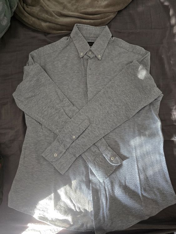 Chemise Kaporal Grise Taille XL - Coton, Manches Longues, Col V, Excellent État Occasion