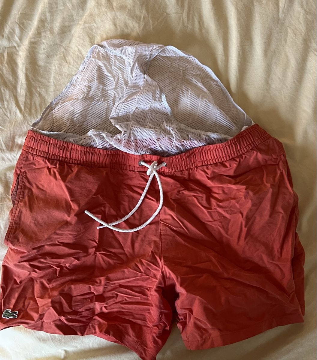 Lacoste Costumi da bagno: Short de bain rouge Lacoste - Taille L  – Usato da Lausanne venduto da Papi_Turlup 2