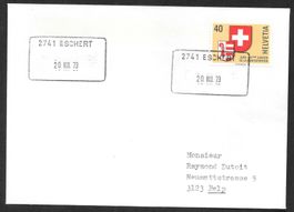 Brief Aushilfsstempel 2741 ESCHERT 20.VIII.79 (BE)