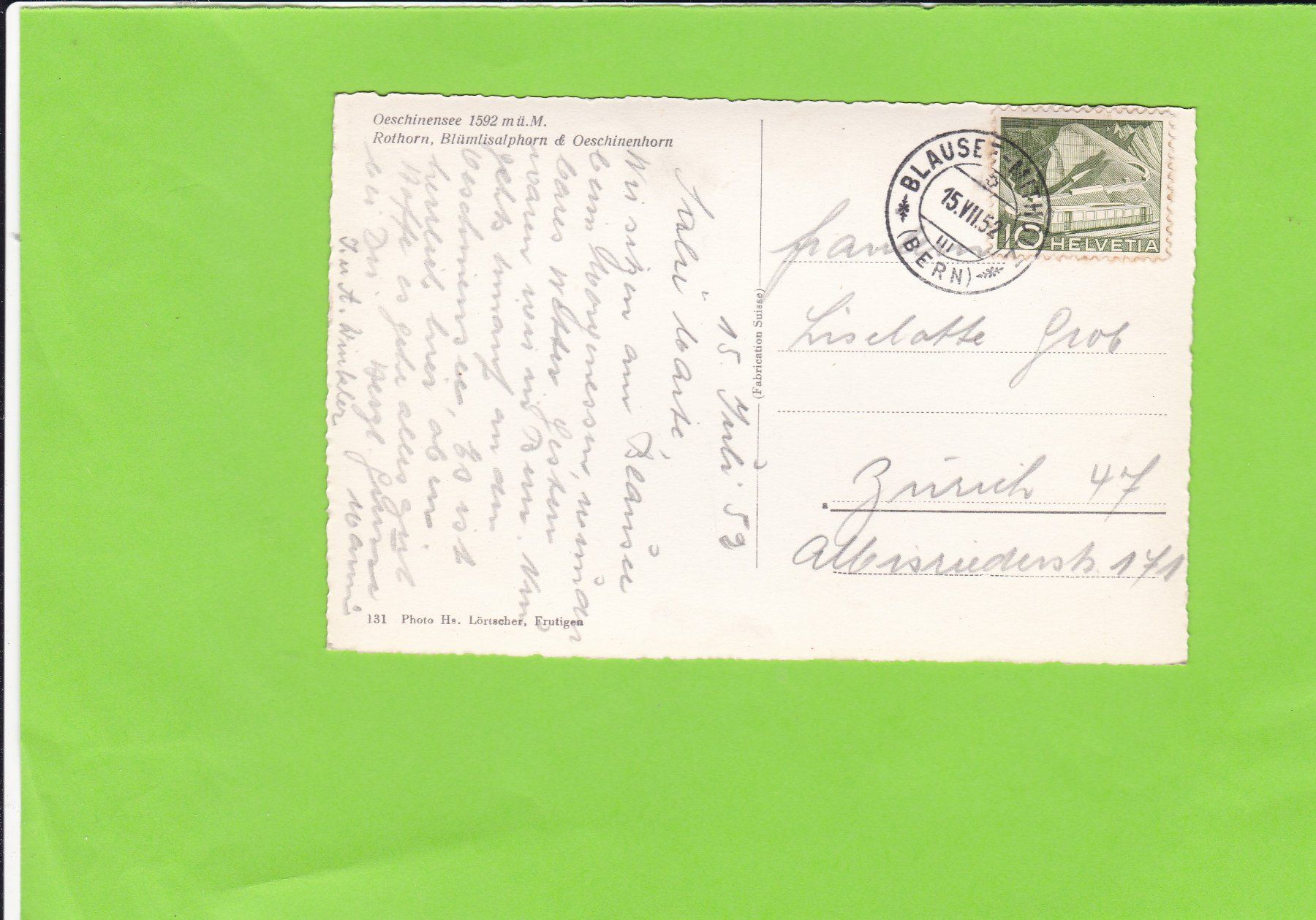 Cartes postales: Oeschinensee – D'occasion à St. Peterzell par neckertal 1