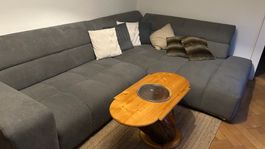 Grosszügige L-förmige Wohnlandschaft. Grau, Gesamtmasse 3m
