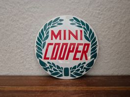 Emailschild Mini Cooper Logo Werkstatt Garage Emaille Schild
