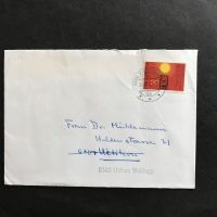 Zst 450 "Sonne/Sonnenuhr" gest a Brief ENNETSBADEN 31.10.67