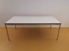 USM Haller Tisch - 200 x 100 cm - Kunstharz Perlgrau (WEISS)