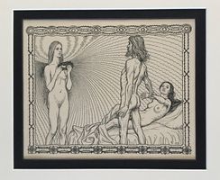 FIDUS     "Die ewige Braut"   Strichätzung