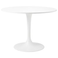 Runder Tisch weiss inkl. 2 Ikea Stühle GRÖNSTA ganz weiss