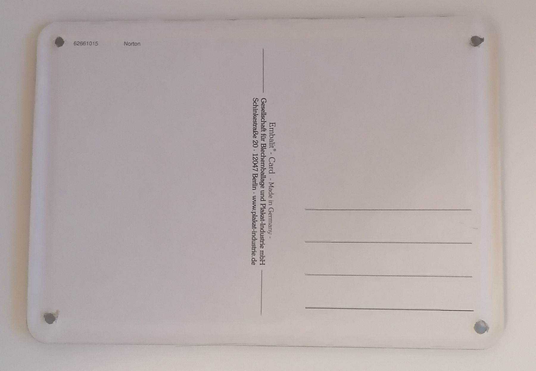 Norton Insegne: Blechschild Norton 14,5 x 10 cm – Usato da Schwarzenegg venduto da musi09 2