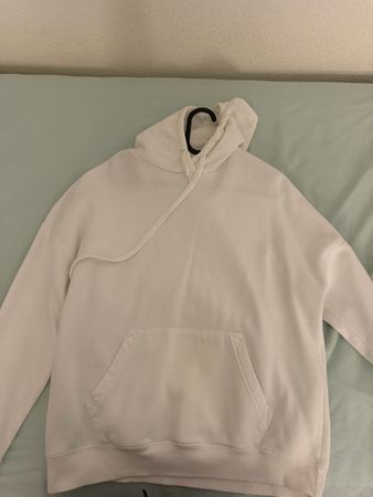 Sweat à capuche blanc unisexe, taille standard, propre