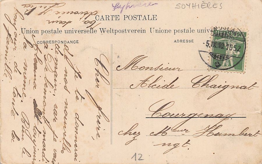Cartoline postali: Soyhières, circulée 1910 – Usato da Frauenfeld venduto da POML 1