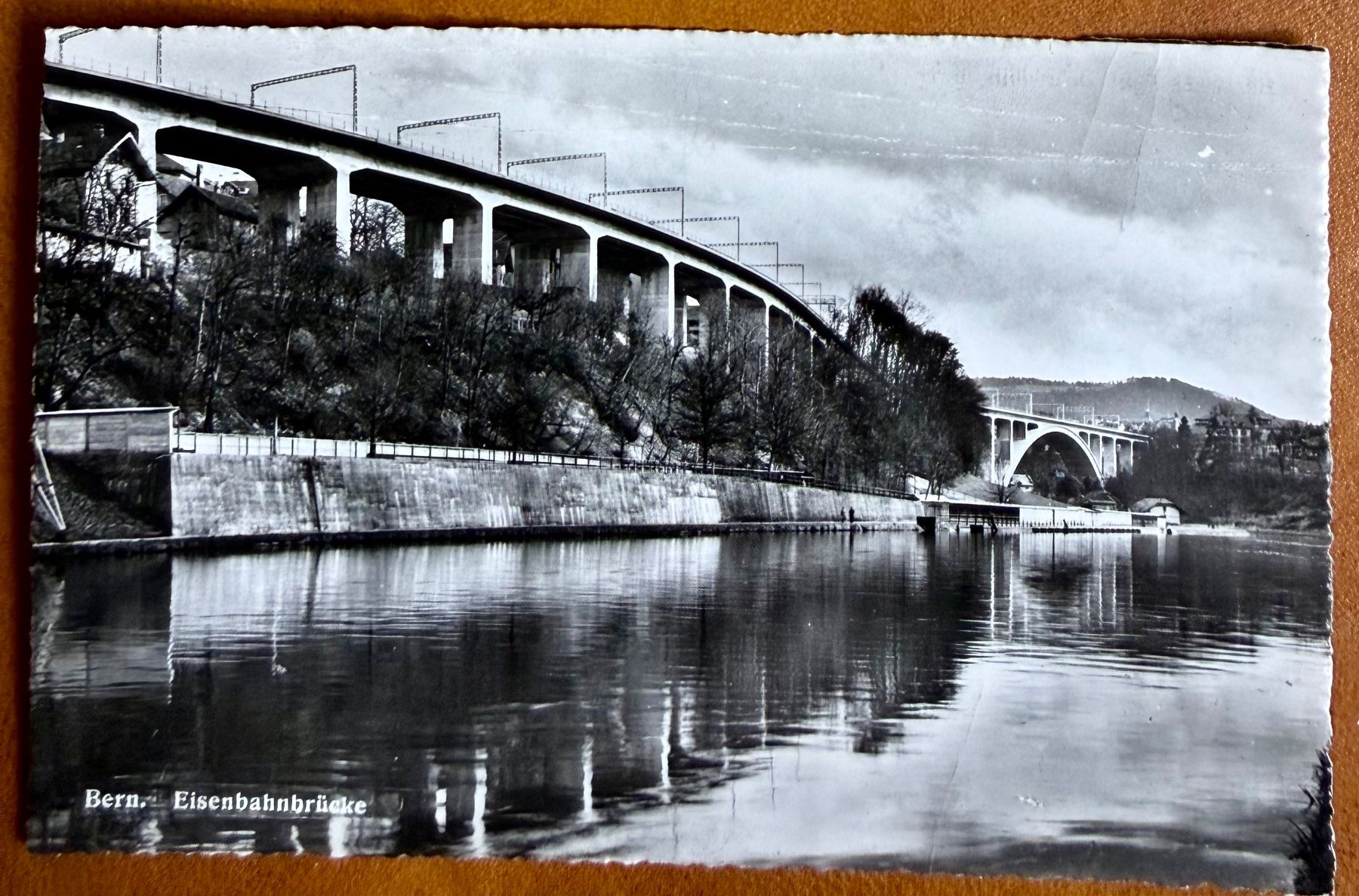 Ansichtskarten: Bern - Eisenbahnbrucke  1952 – Gebraucht aus Lutry von Ediego