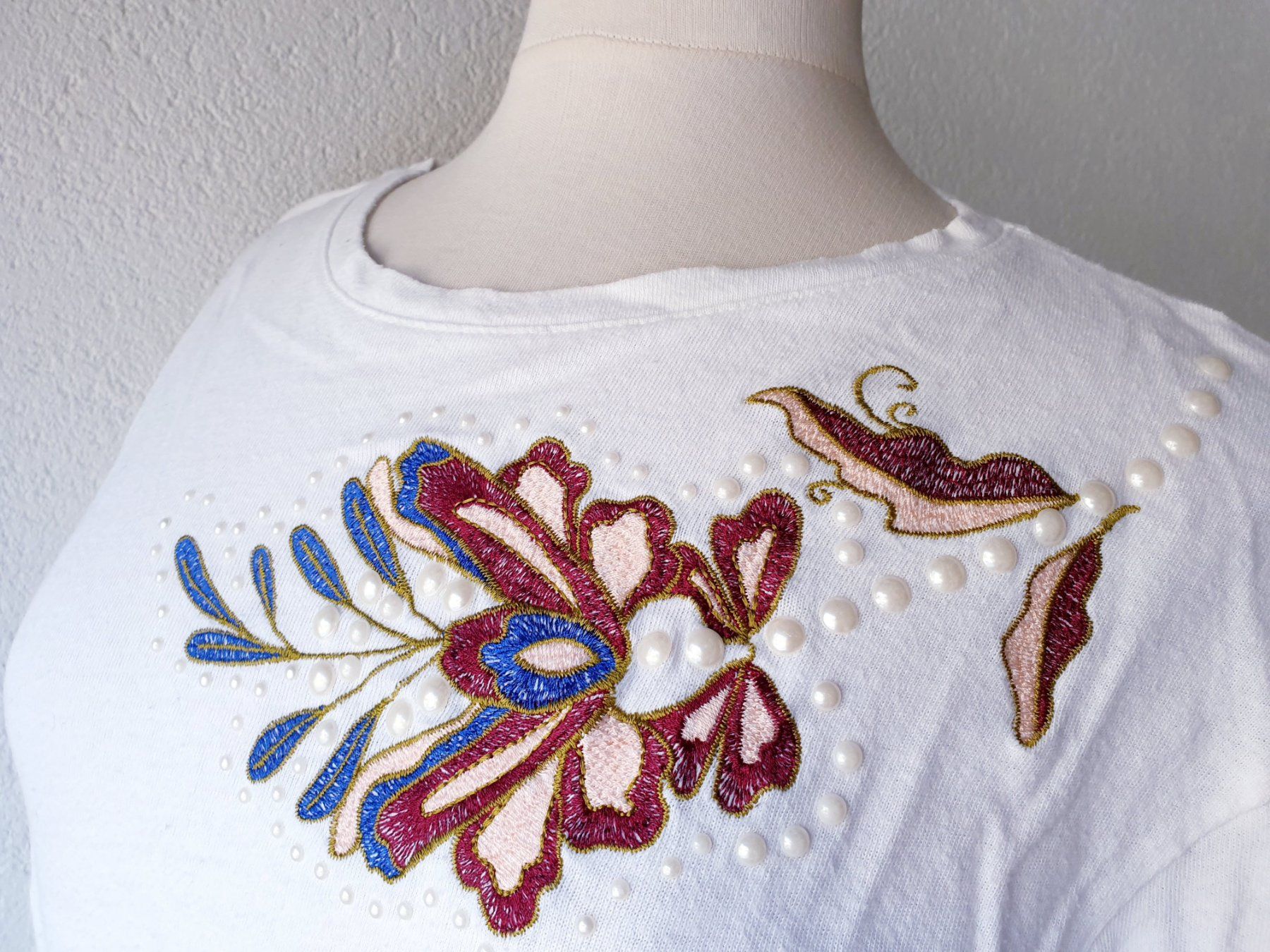 Maglioni & Felpe: VINTAGE SHIRT LANGARM PULLOVER M 38 STICKEREI PULLI TOP – Usato da Elsau venduto da the-colorful-side