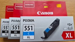 Canon PIXMA 551 XL Tintenpatronen neu 3Stk