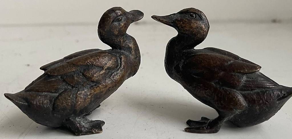 Statuette: 2 Enten aus Bronze – Usato da Bern venduto da Cogo03 2