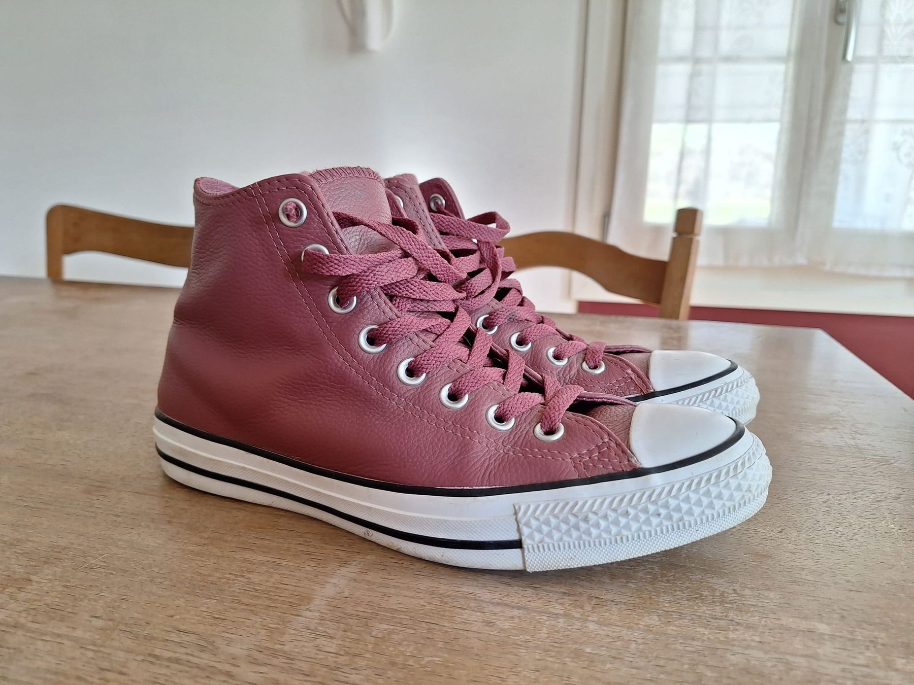 Converse Scarpe da uomo: Converse 39.5, leder, helles bordeaux rot – Usato da Oberburg venduto da Stef31285 2