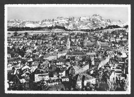 St. Gallen Generalansicht mit Säntis