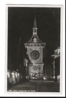 AK 1928 Bern Zeitglocken bei Nacht - Ziitgloggeturm mit Auto