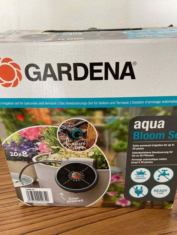 55+ Gardena Solar-Bewässerung Aqua Bloom Set, Das aquabloom set l