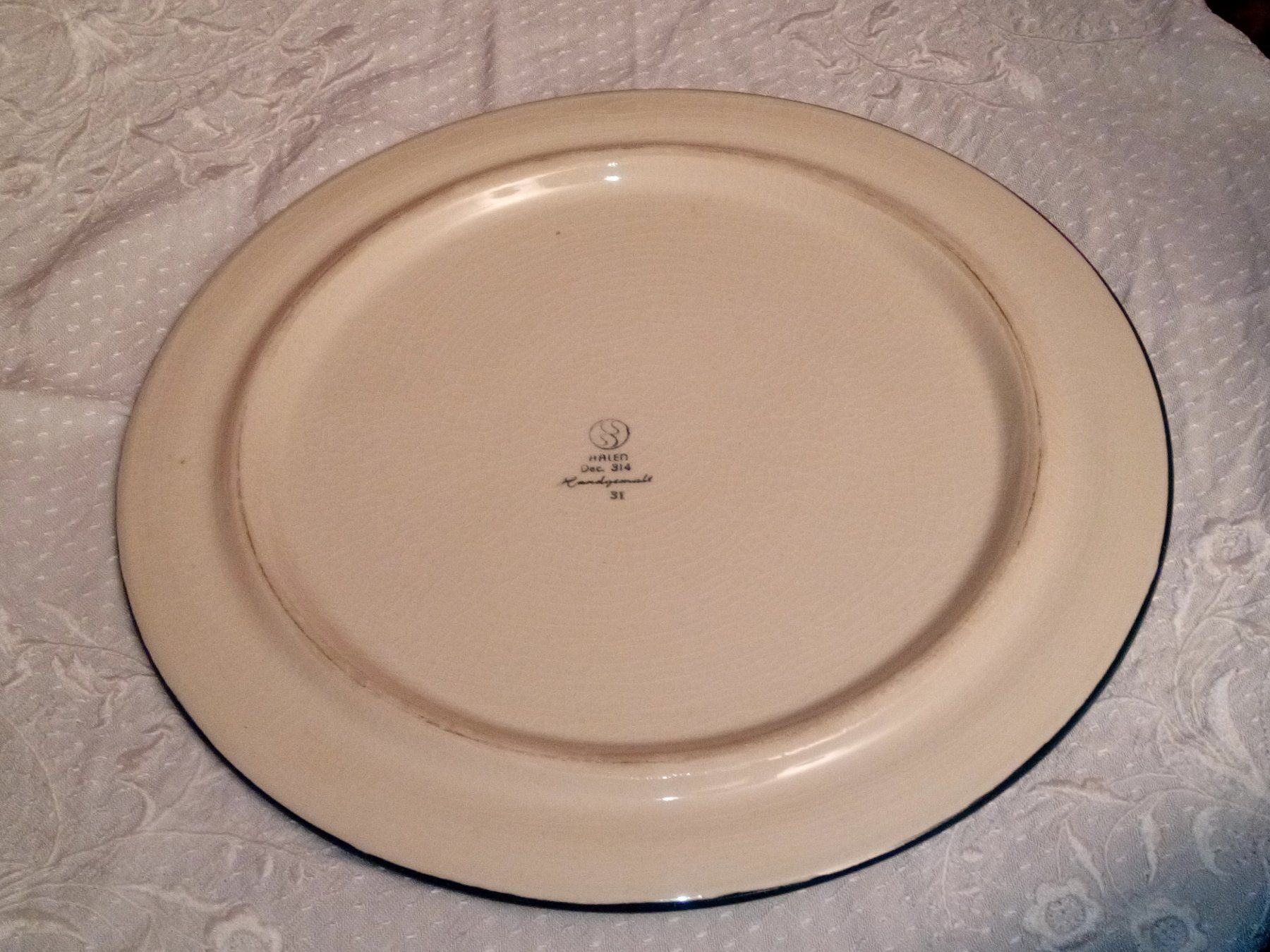 Servierplatten: Schöne vintage-handbemalte Keramikplatte – Gebraucht aus Zürich von Mitzi6 5