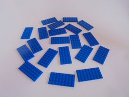 LEGO - 20 - BLAUE - PLÄTTLI - 8 X 4 - NOPPEN