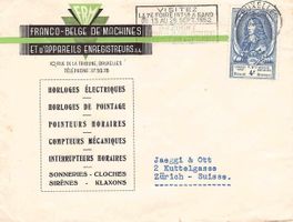 Illustriertes Couvert UHRENFABRIK 1952
