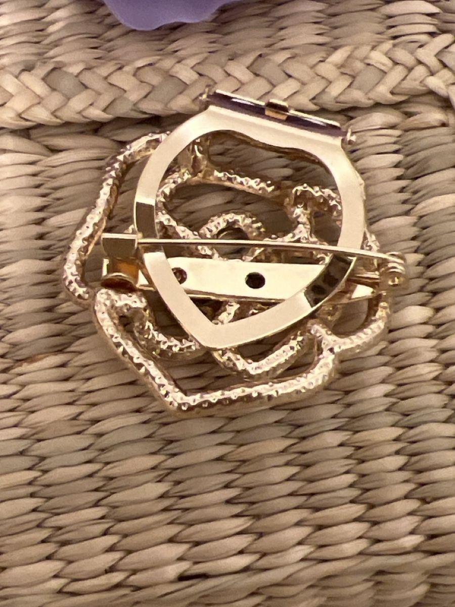 Spille & Fermagli: Schicke Brosche Blume mit Strass – Nuovo (secondo la descrizione) da Seon venduto da Sunny-Schmuck78 2