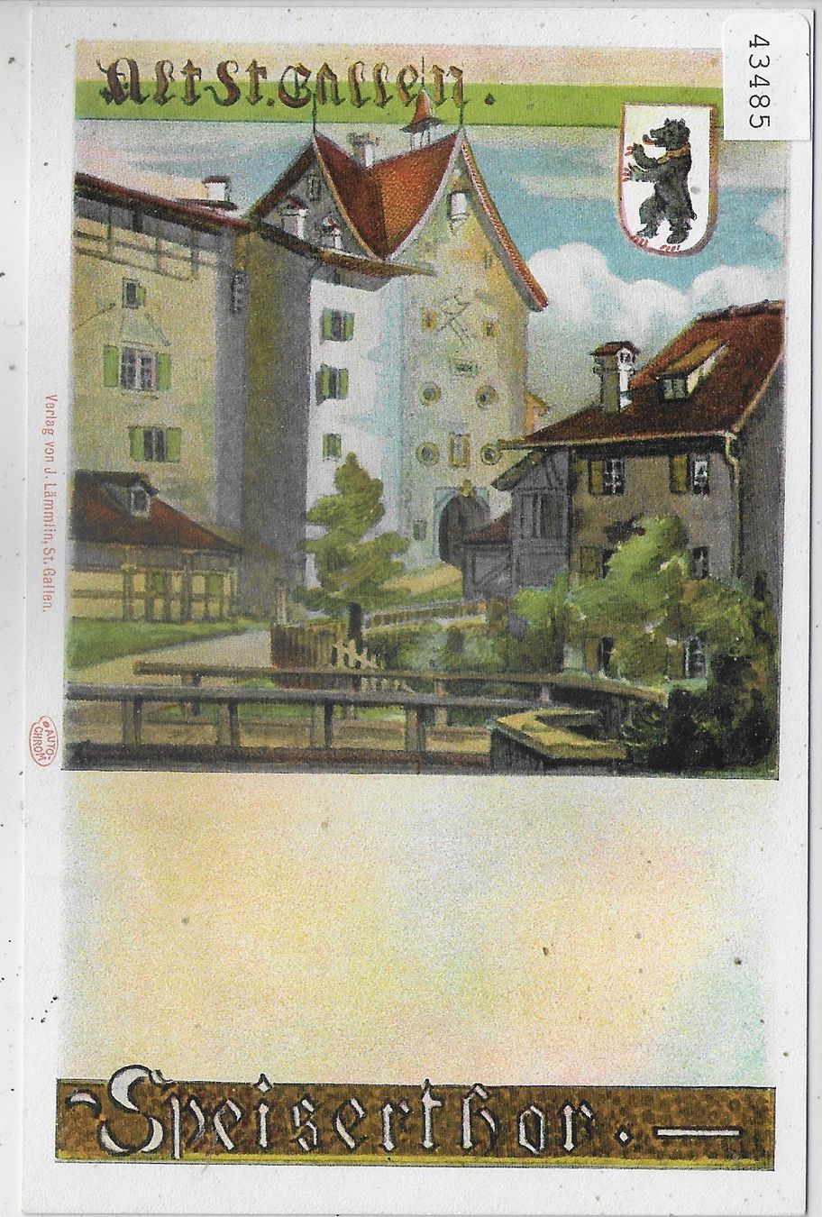 Cartoline postali: Alt-St. Gallen - Speiserthor – Usato da Ettingen venduto da Kartenplanet