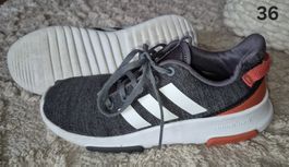 Adidas Cloudfoam Sneaker, Gr. 36, Grau/Orange, Top Zustand!
