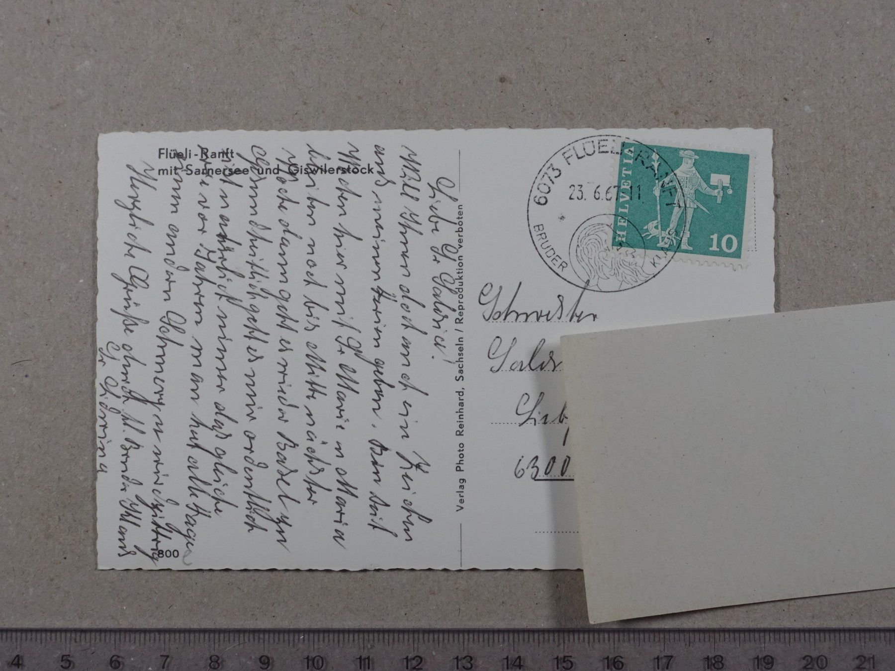 Cartoline postali: Flüeli Ranft, 1967 – Usato da Lenzburg venduto da fh1 1