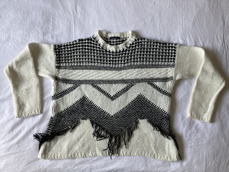 Pull-over weiss/schwarz