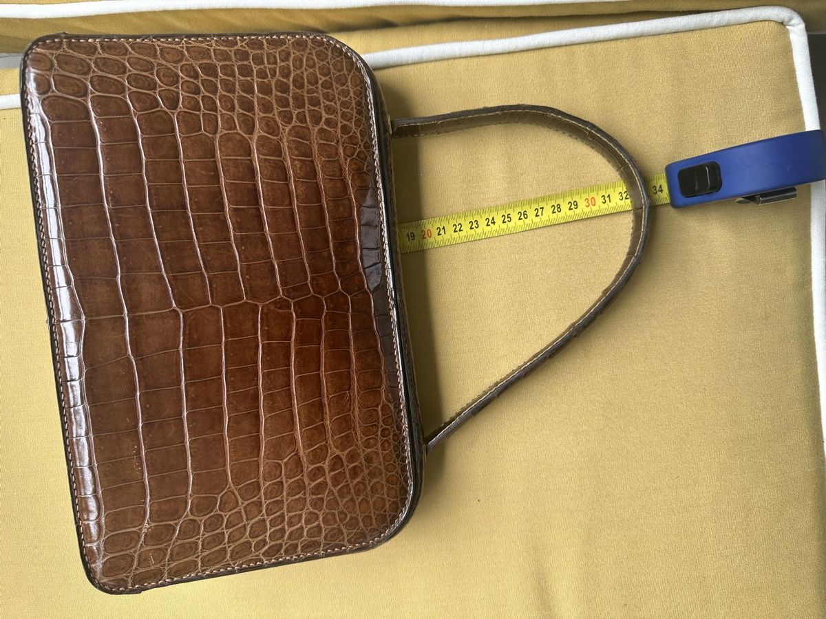Borse: Vintage Alligator Handbag, Brown Leather – Usato da Zürich venduto da kas_g26m 2