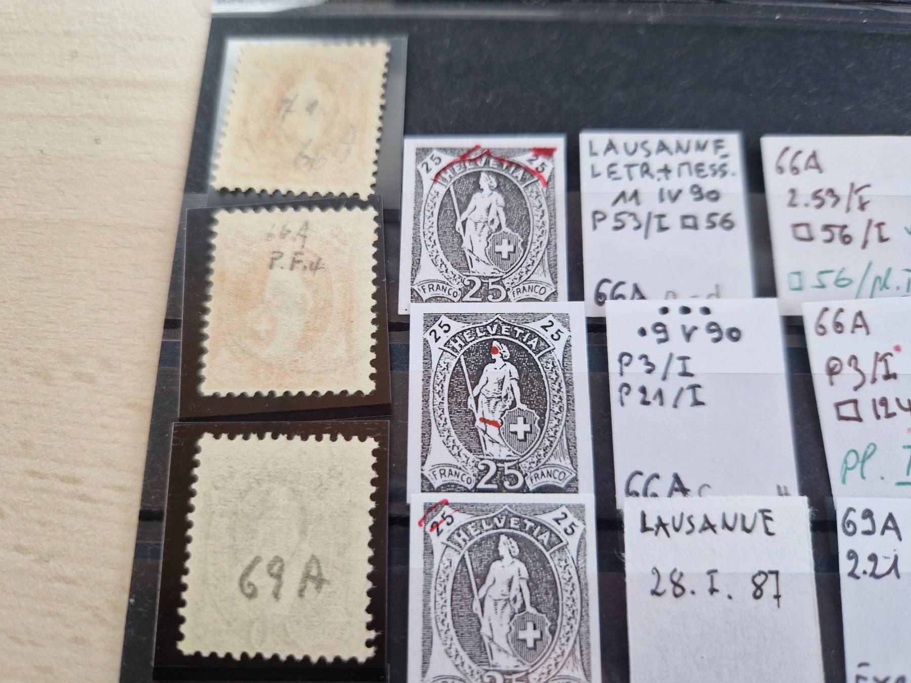 Tous les timbres: Stehende, verschiedene Plattenfehler, ab 1.- – D'occasion à Burgdorf par Glossy01 5