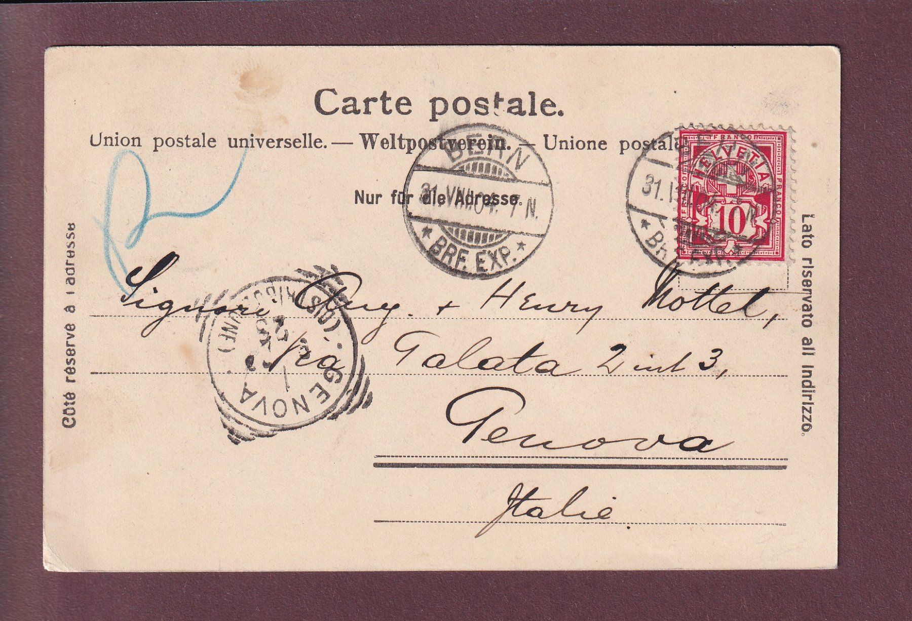 Ansichtskarten: BERN - Bärengraben - 1904 – Gebraucht aus Pully von nicecards 1