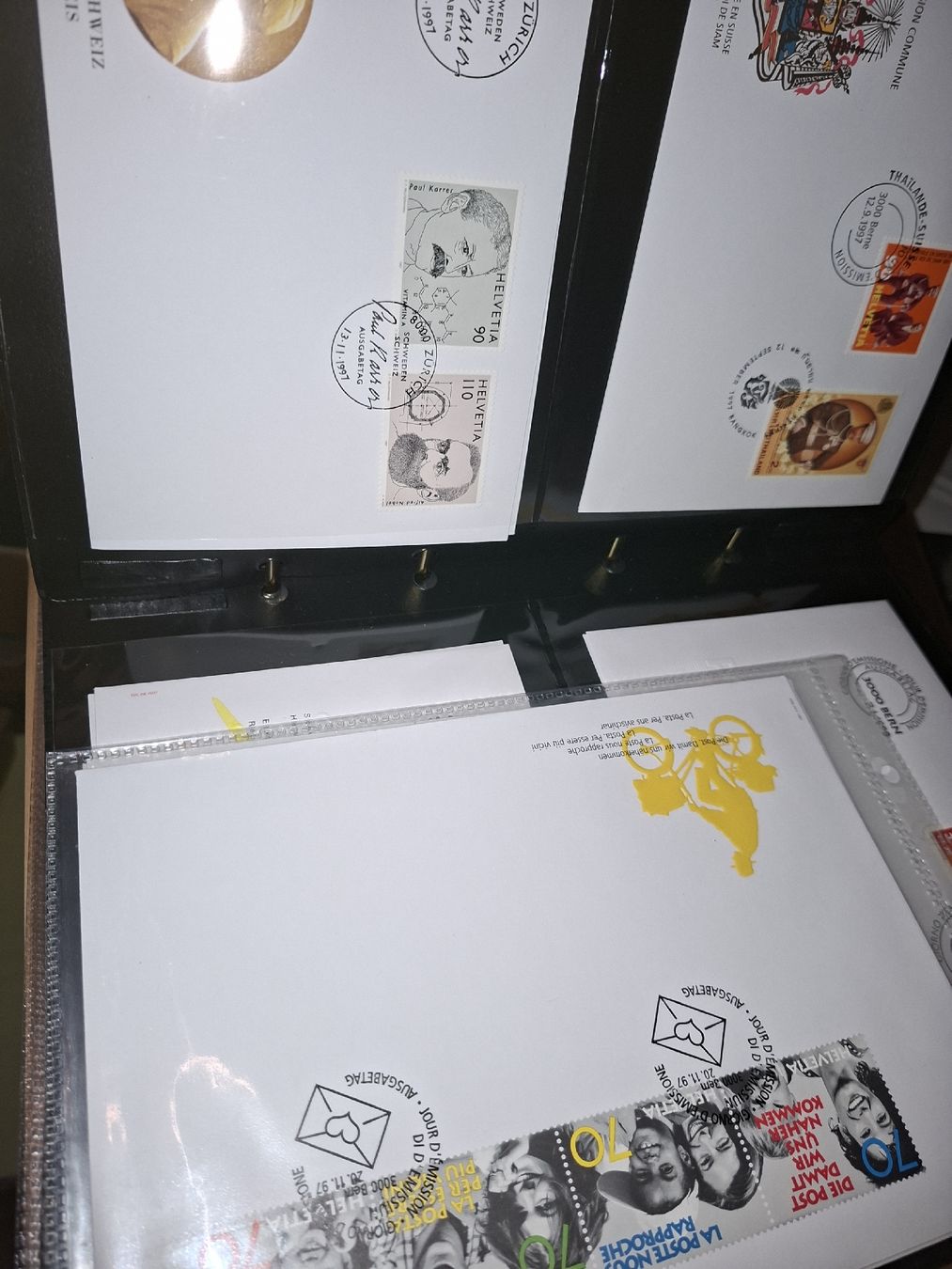 Alle Briefmarken: Diverse FDC mit Album und Hülle – Gebraucht aus Balgach von SIMEON27 2
