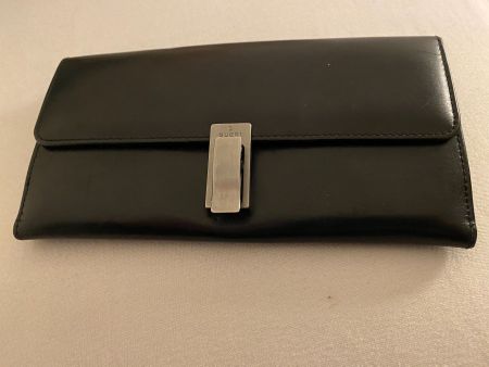 Gucci Portmonnaie Leder Schwarz